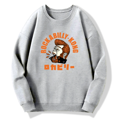 Rock and roll King Kong Cotton Pullover Sweatshirt