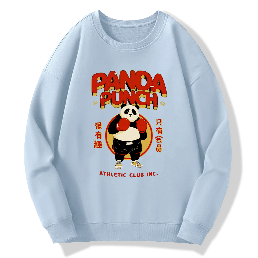 Panda Boxing Sports Club Cotton Pullover Sweatshirt