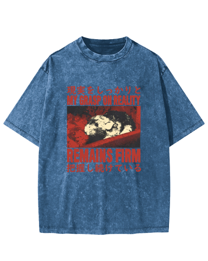 Retro Mouse Japanese Style Vintage Distressed T-shirt-Zazasy