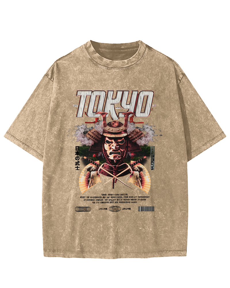Tokyo Samurai Vintage Washed T-shirt