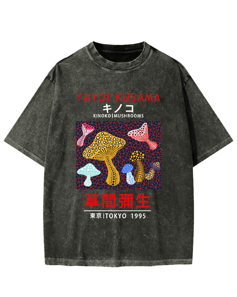 Yayoi Kusama Mushroom Vintage Washed T-shirt