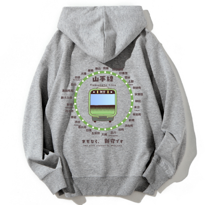 Yamanote Line Map & Info Cotton Hoodie
