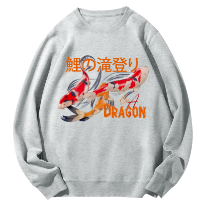 Japanese Koi Fish  Round Neck Sweatshirt-Zazasy