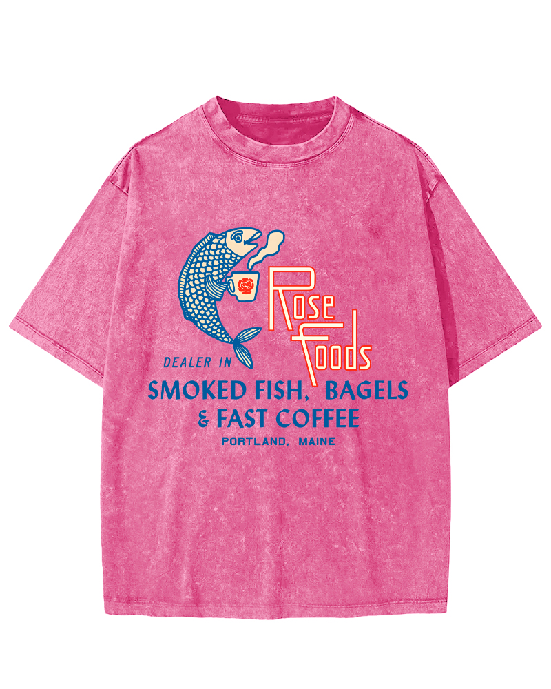 Rose Foods Vintage Washed T-shirt-Zazasy