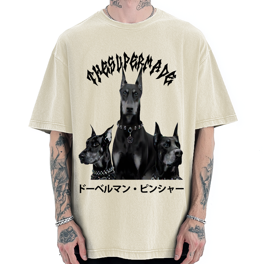 Doberman Pinscher Vintage Washed T-shirt