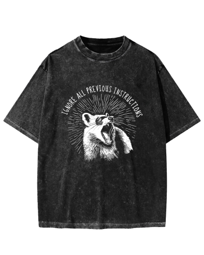 Ignore All Previous Instructions Vintage Distressed T-shirt-Zazasy