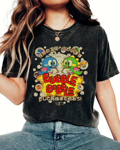 Monster Paradise Japanese Vintage Washed T-shirt-Zazasy