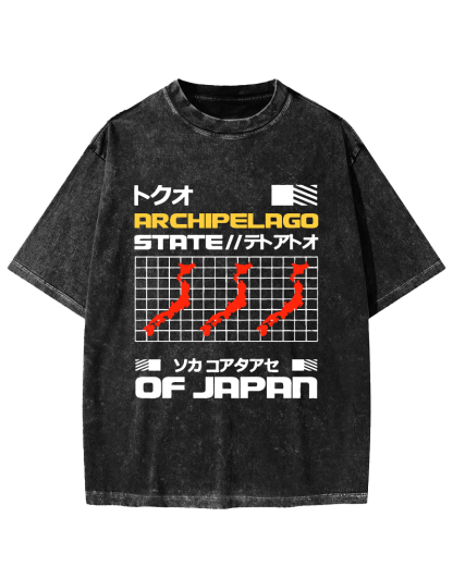 Kyoto, Japan Vintage Washed T-shirt-Zazasy