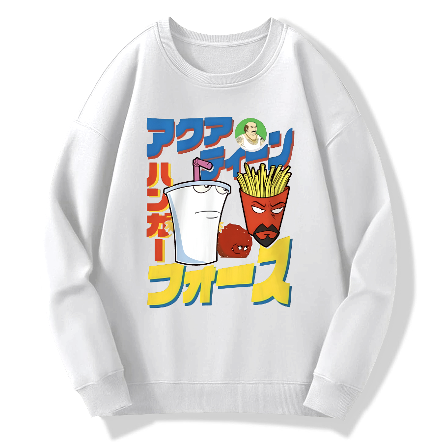 Retro Comics Cotton Pullover Sweatshirt