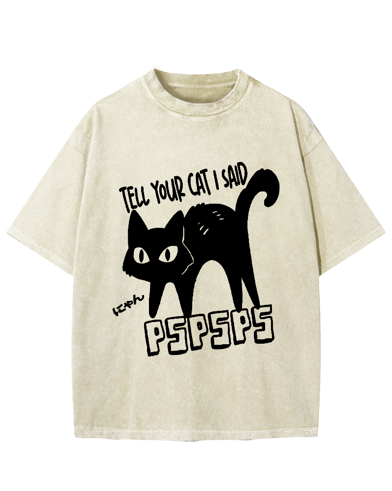 Attract Cats Vintage Washed T-shirt