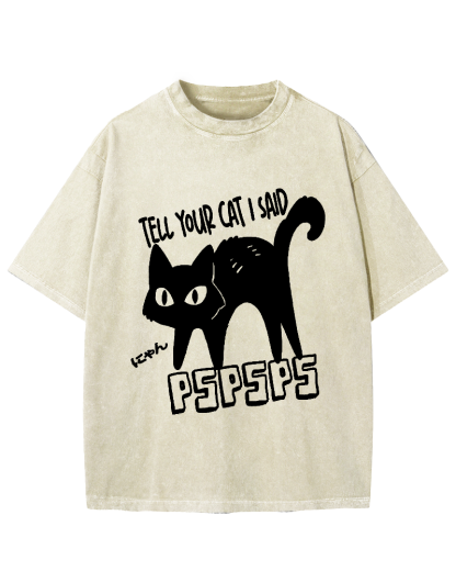Attract Cats Vintage Washed T-shirt