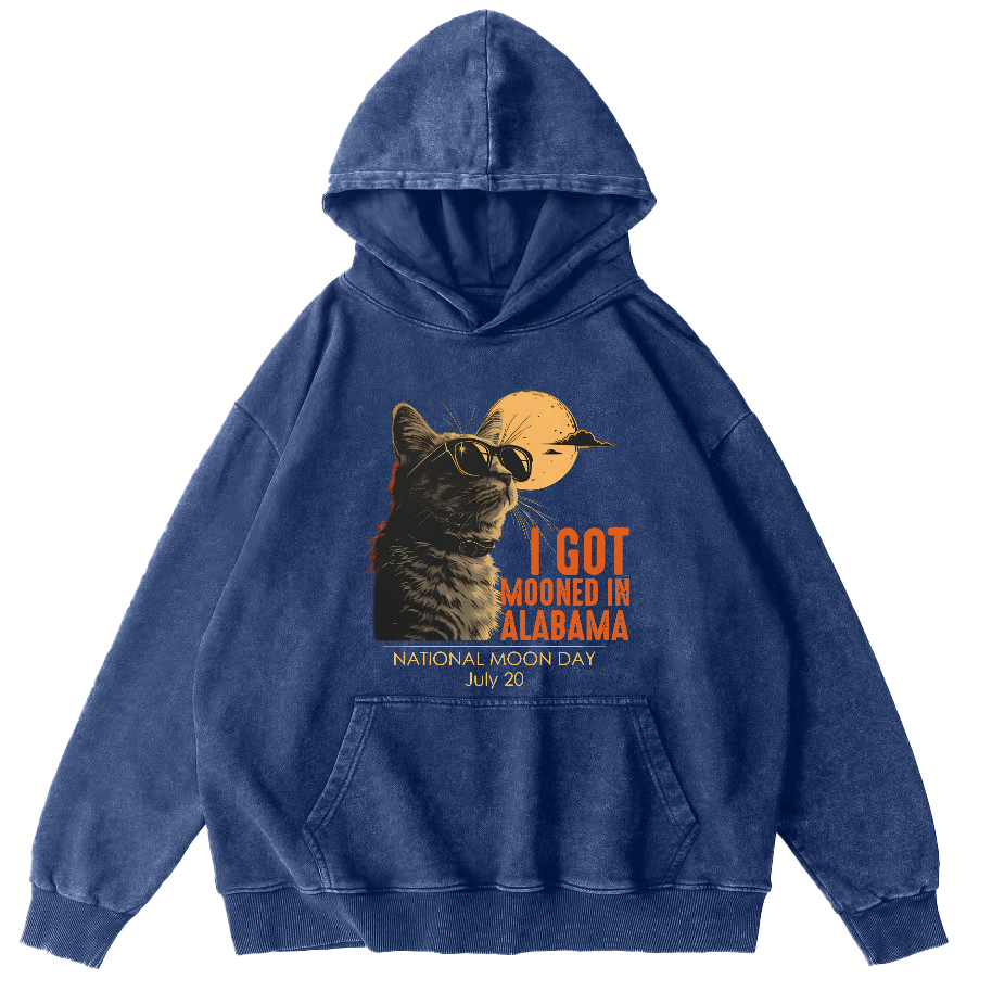 I Got Moonde In Alabama Vintage Washed Hoodie-Zazasy
