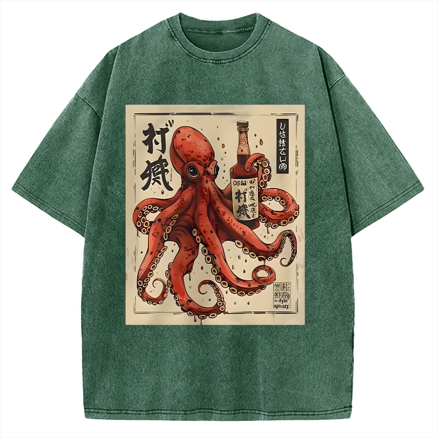 Osaka Saké Octopus Vintage Washed T-shirt