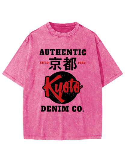 Kyoto, Japan Vintage Washed T-shirt-Zazasy