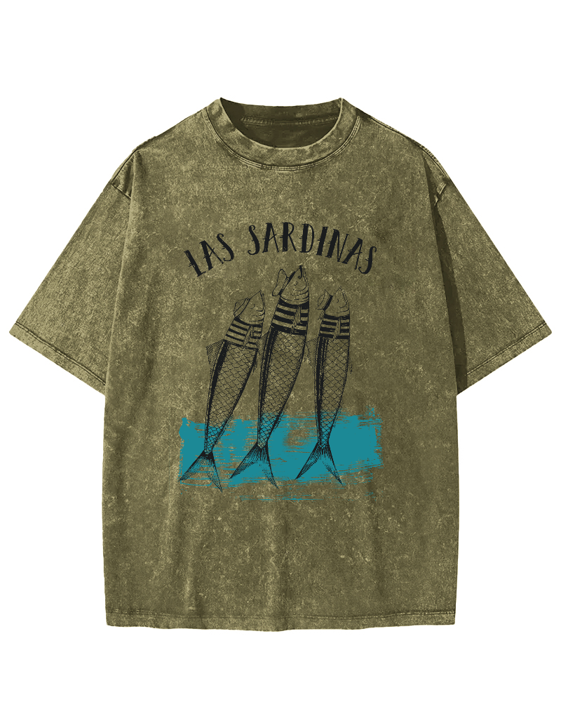 Las Sardinas Vintage Washed T-shirt