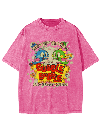 Monster Paradise Japanese Vintage Washed T-shirt-Zazasy