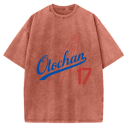 Otochan 17 Father's Japanese romanization Vintage Washed T-shirt