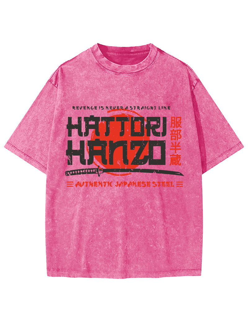 Hattori Hanzo  Vintage Washed T-shirt-Zazasy