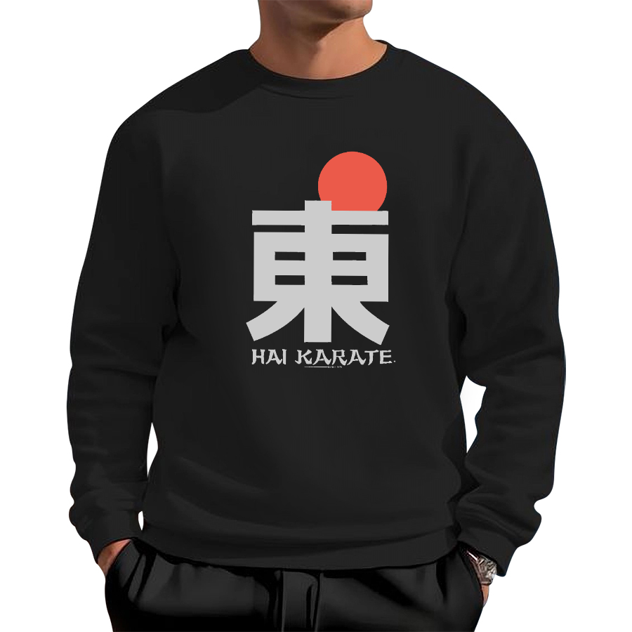 Japanese Hanzi Art Cotton Pullover Sweatshirt