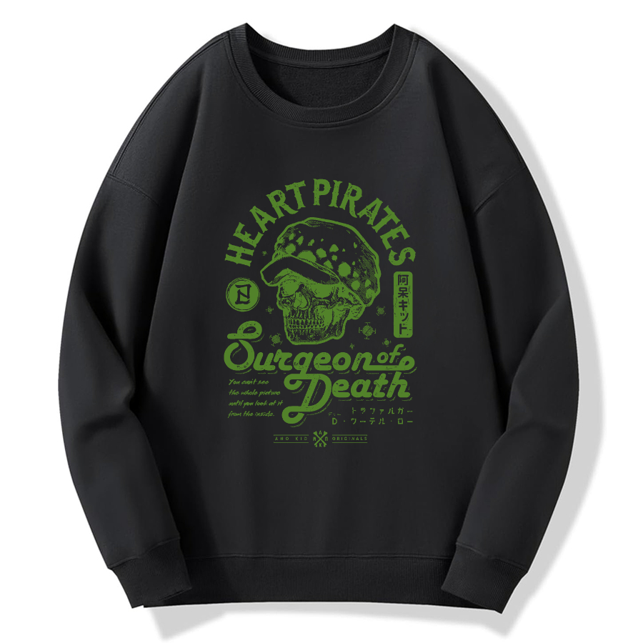 Skull pattern retro Cotton Pullover Sweatshirt