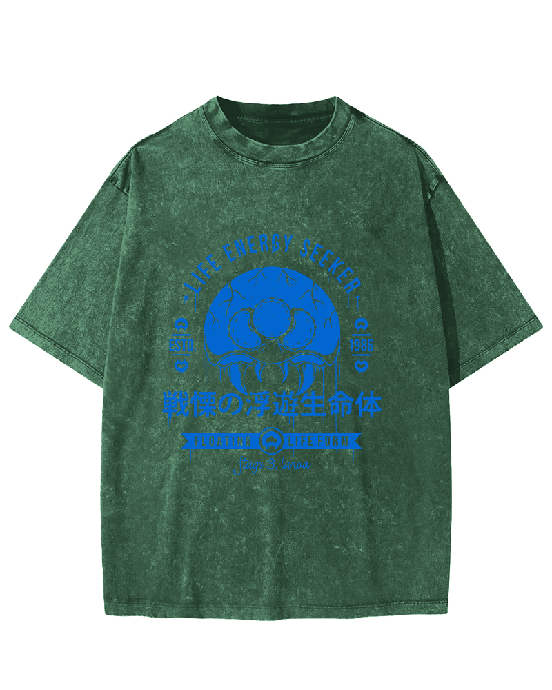 Life Energy Seeker Vintage Washed T-shirt-Zazasy