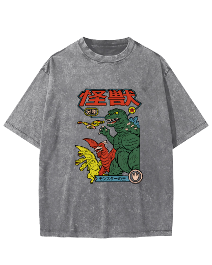Monster Squad Japanese Style Vintage Distressed T-shirt-Zazasy