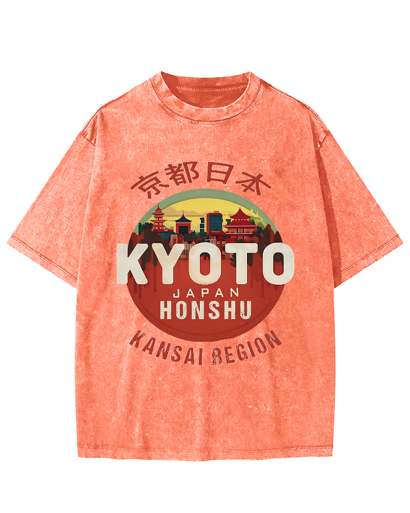 Retro Kyoto Japan Vintage Distressed T-shirt