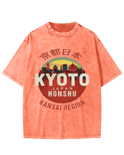 Retro Kyoto Japan Vintage Distressed T-shirt