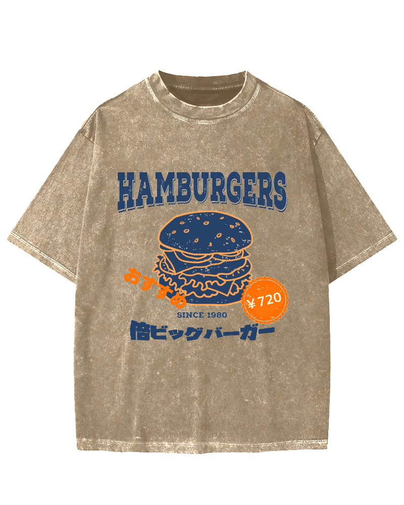Big Hamburger Vintage Washed T-shirt