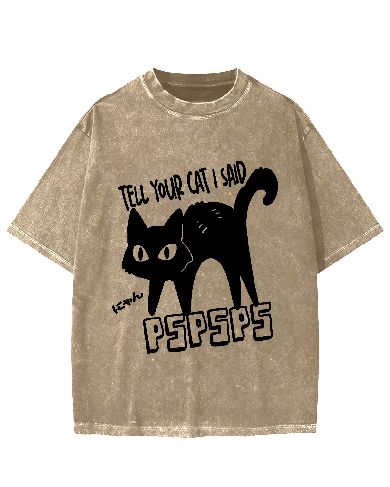 Attract Cats Vintage Washed T-shirt