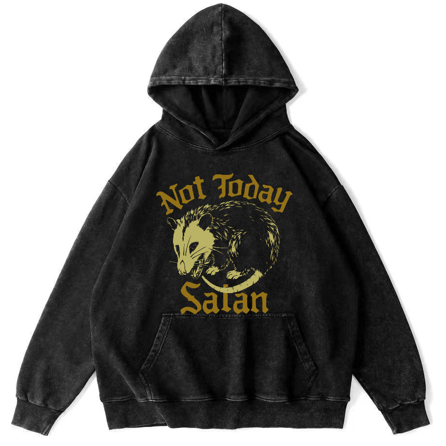 Not Today's Salam Vintage Distressed Hoodie-Zazasy