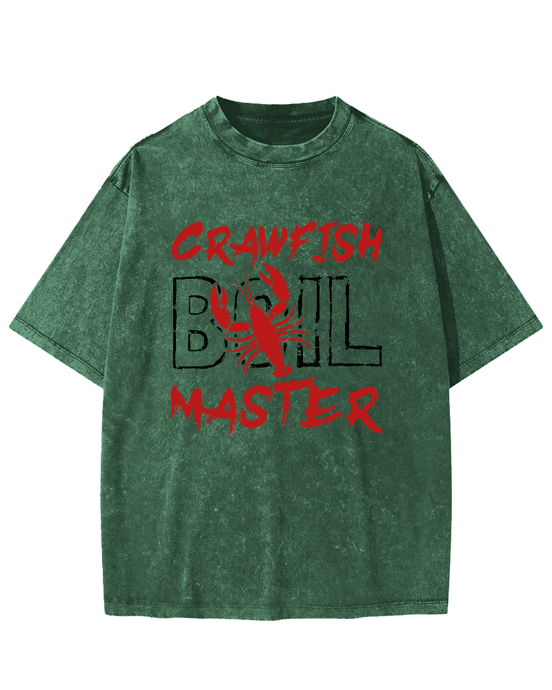 Crawfish Master Japanese Vintage Washed T-shirt-Zazasy