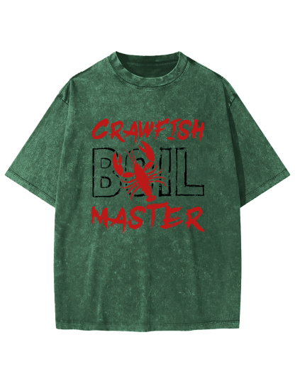 Crawfish Master Japanese Vintage Washed T-shirt-Zazasy