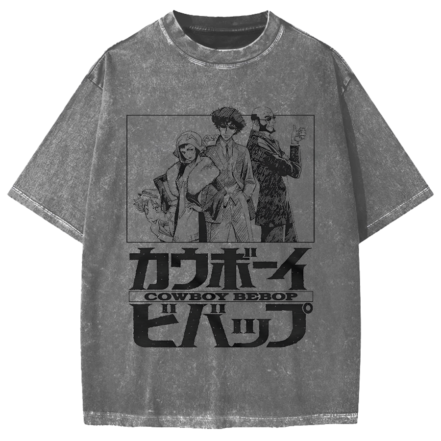 Cowboy Bebop Japanese Anime Vintage Washed T-shirt