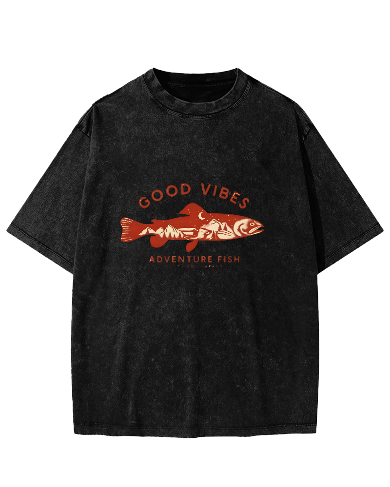 Salmon Japanese style Vintage Distressed T-shirt-Zazasy