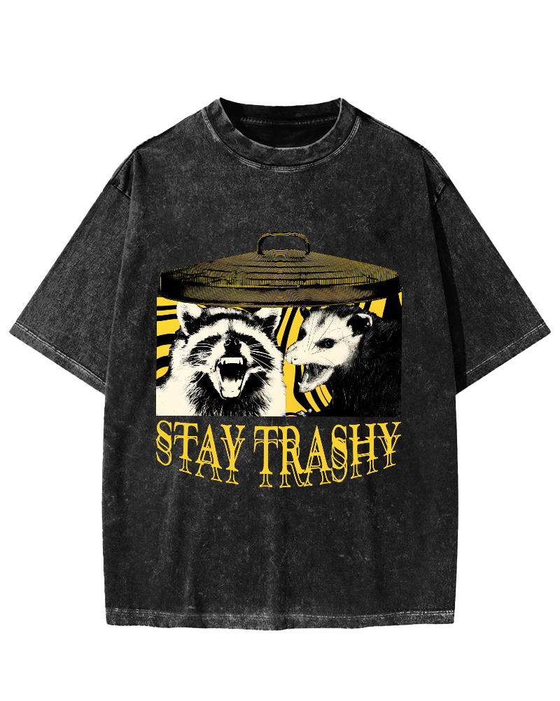 Raccoons And Opossums Vintage Distressed T-shirt-Zazasy