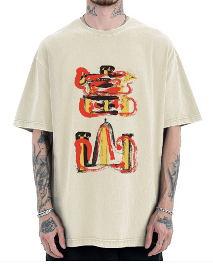 Toyama City Japanese Artistic Kanji Vintage Washed T-shirt