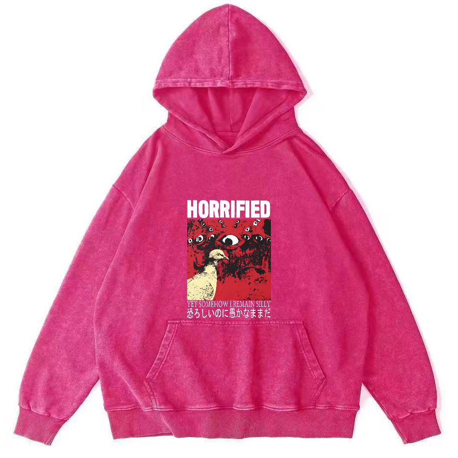 Pigeon Abstract Pattern Japanese Style Vintage Distressed Hoodie-Zazasy