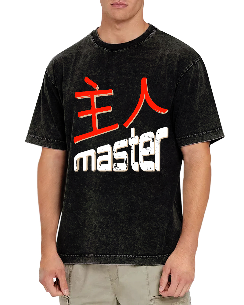 Master  Vintage Washed T-shirt-Zazasy