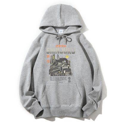 Shinjuku, Tokyo Cotton Hooded Sweatshirt