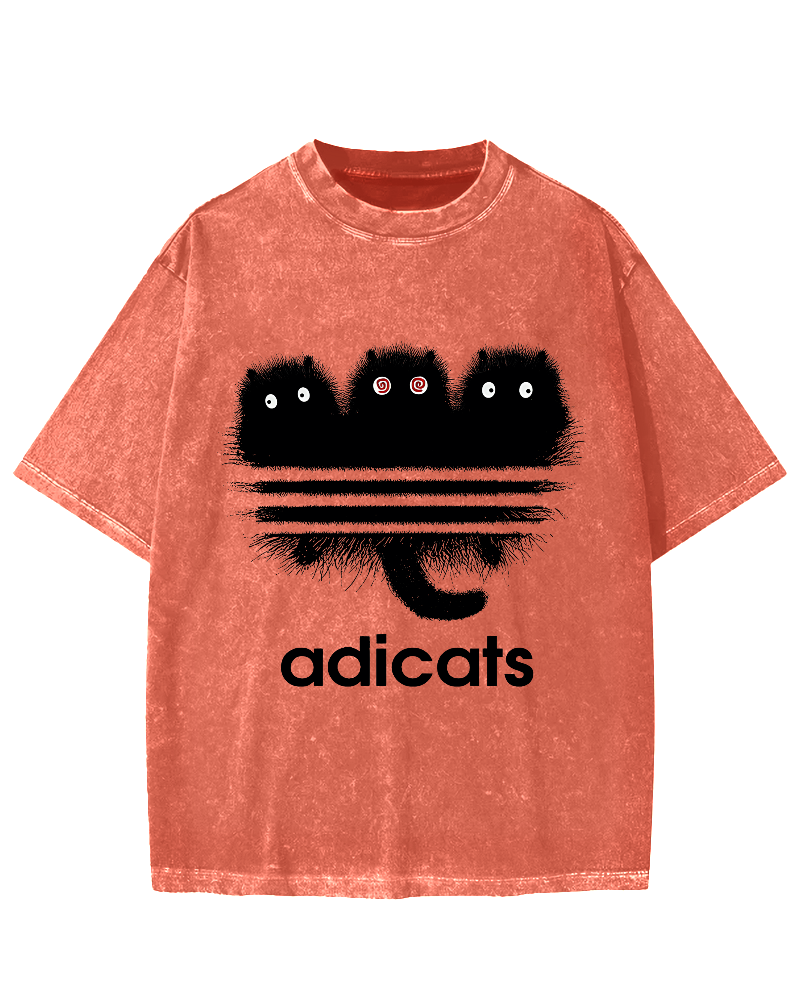 ADICATS Vintage Washed T-shirt