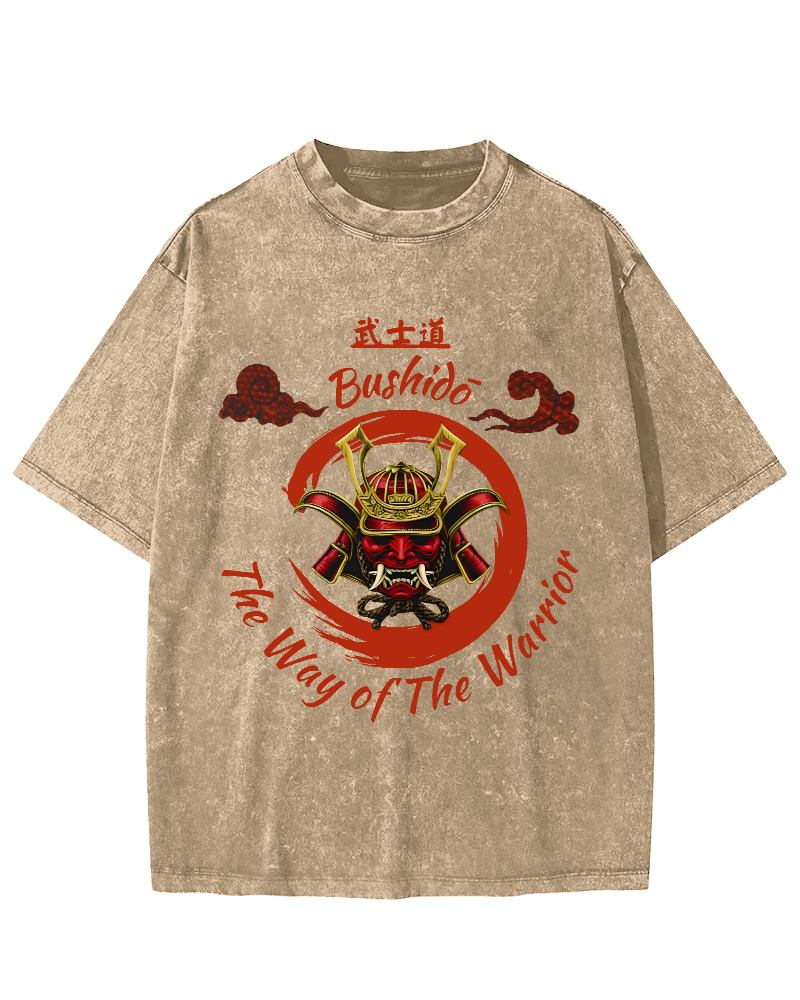 Samurai Spirit Vintage Distressed T-shirt-Zazasy