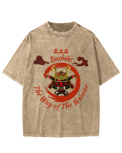 Samurai Spirit Vintage Distressed T-shirt-Zazasy
