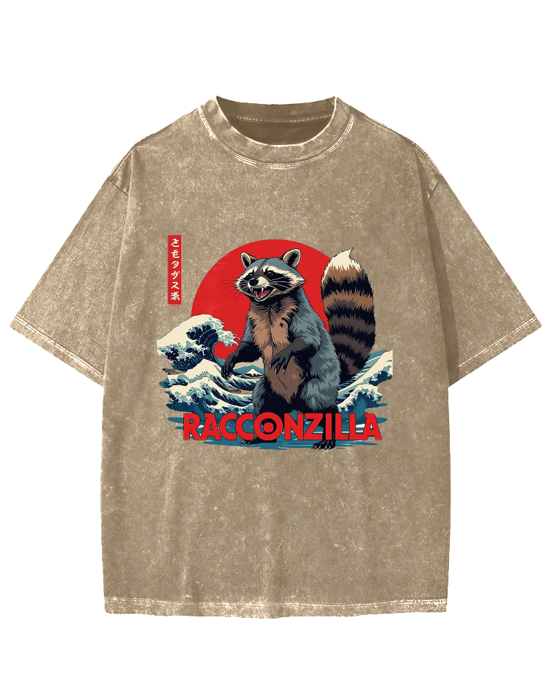 Racconzilla Vintage Washed T-shirt