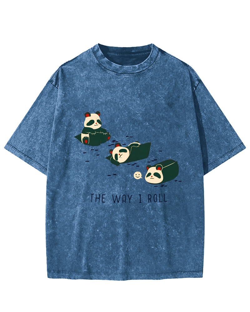 The Way I Roll Vintage Washed T-shirt-Zazasy