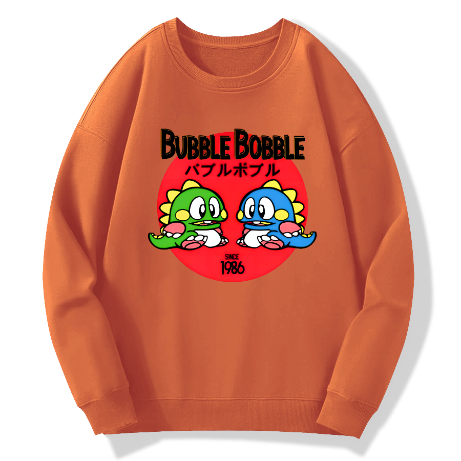 Bubble Bobble Cotton Pullover Sweatshirt