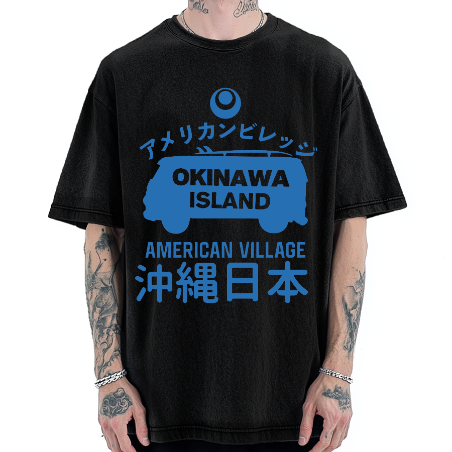 Okinawa American Village Vintage Washed T-shirt