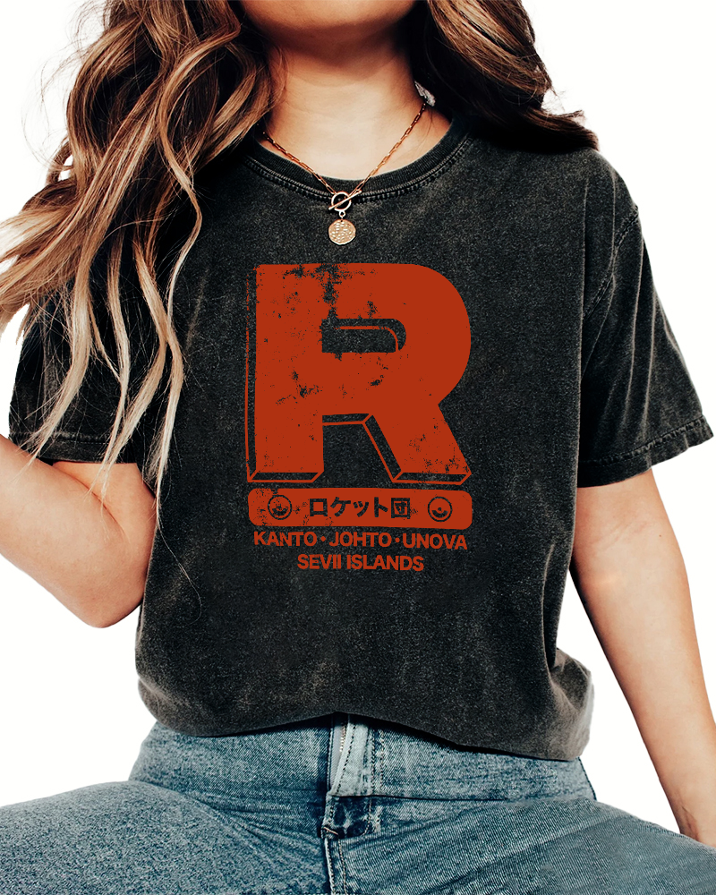 Rocket Team Japanese Vintage Washed T-shirt