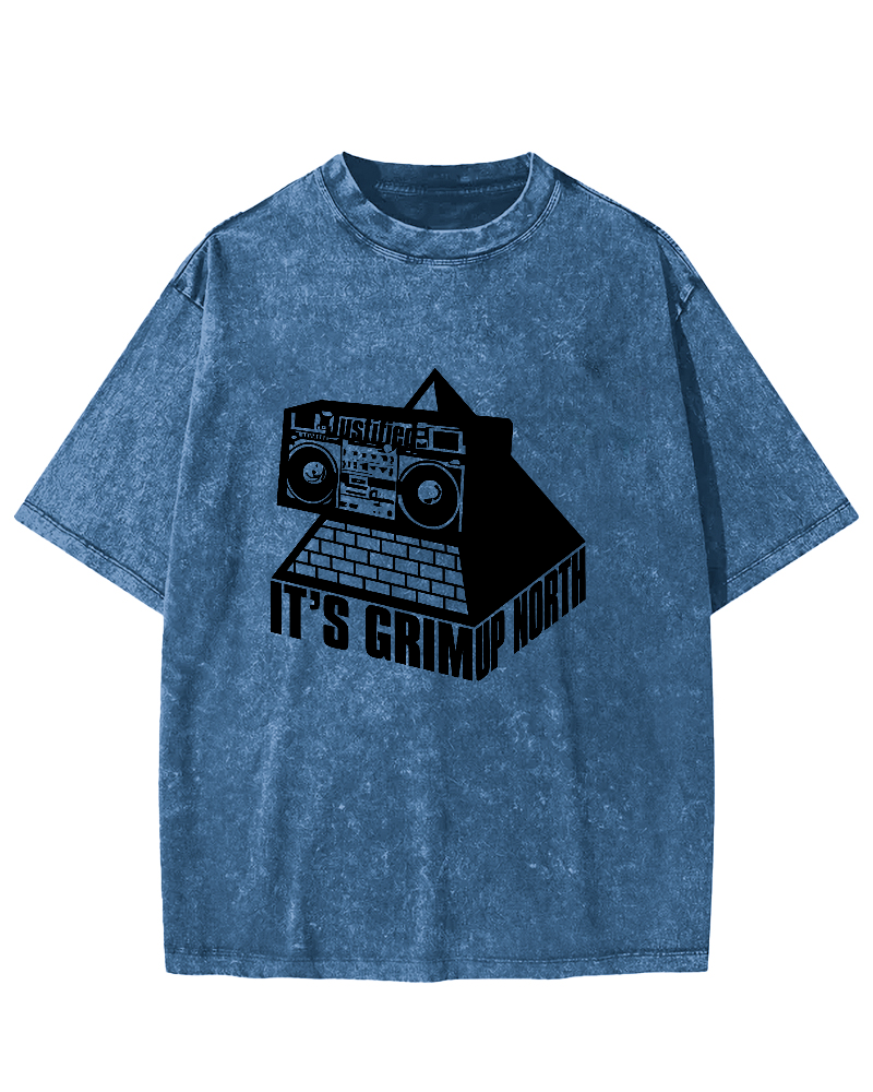 The northern region is shrouded in dense clouds Vintage Washed T-shirt