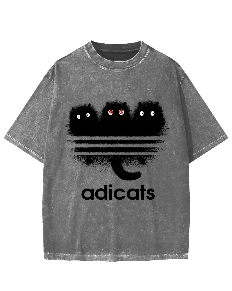 ADICATS Vintage Washed T-shirt